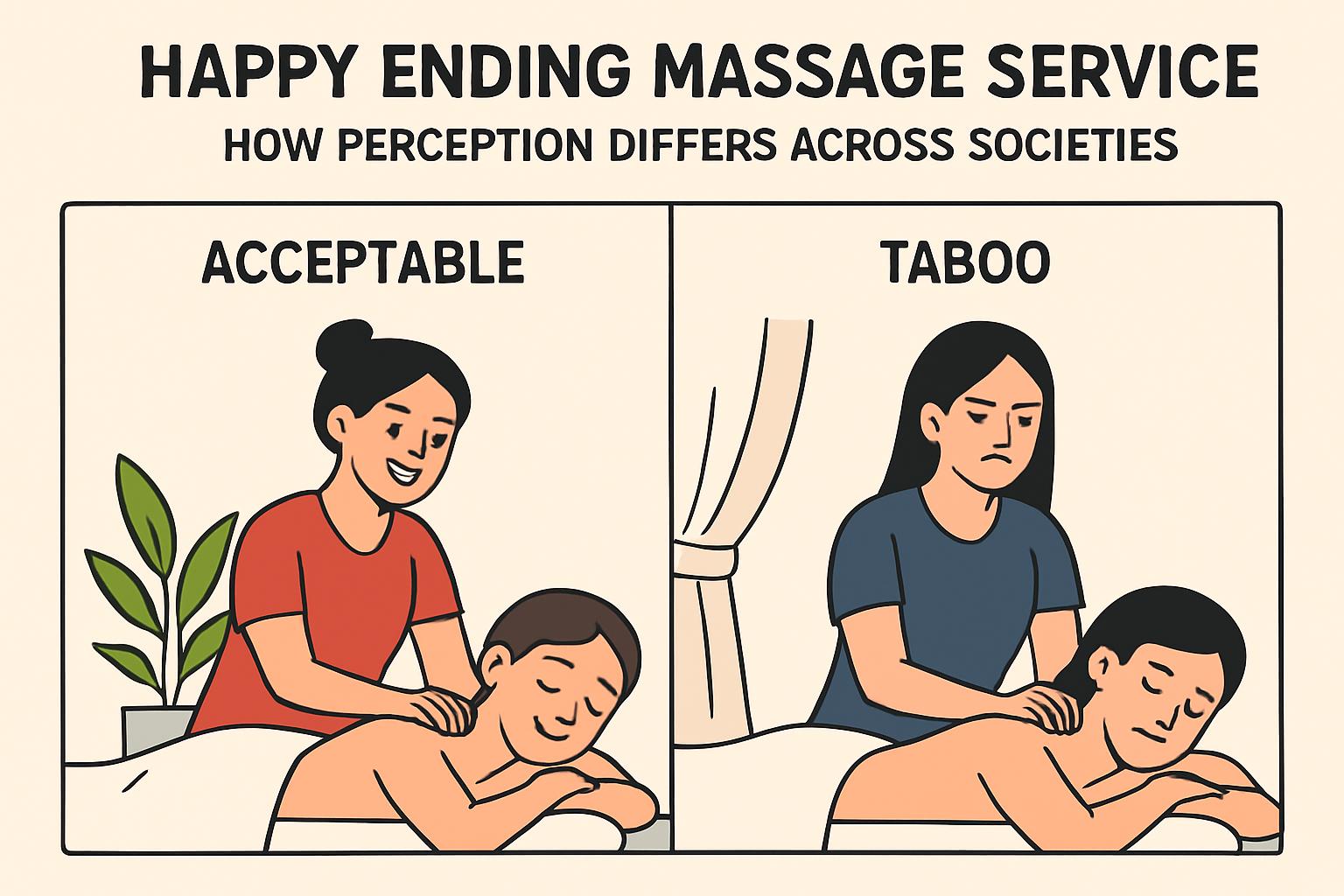 happy ending massage service. How perception differs across societies